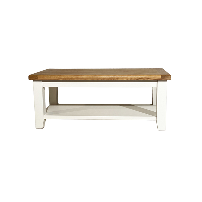 Oxford White Finish Coffee Table - Click Image to Close